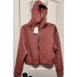 A New Day Women's Double Knit Zip Hoodie Sweatshirt Rust SIZE XL - NEW W/TAGS